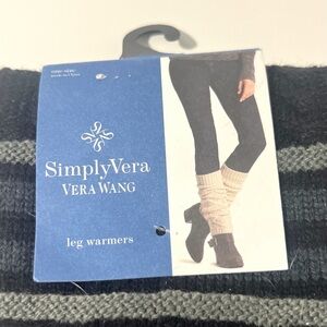 Simply Vera Vera Wang Black and Gray Leg Warmers